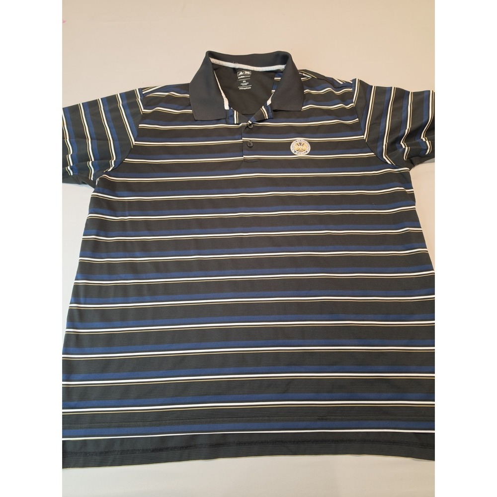 adidas climacool golf shirt Mens 2XL Striped PGA Golf Club